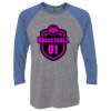 Unisex Triblend Three-Quarter Raglan T-Shirt Thumbnail